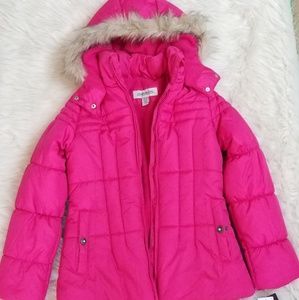 Girl's Fuschia London Fog Coat
